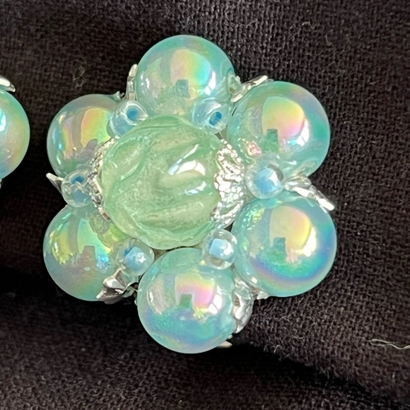 Vintage Iridescent Earrings - Picture 5 of 12
